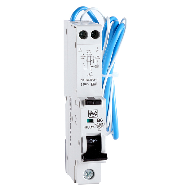 RCBO 6A 230V B CURVE 30MA TYPE A SINGLE MODULE 6KA - MK CIRCUITPROTECTION