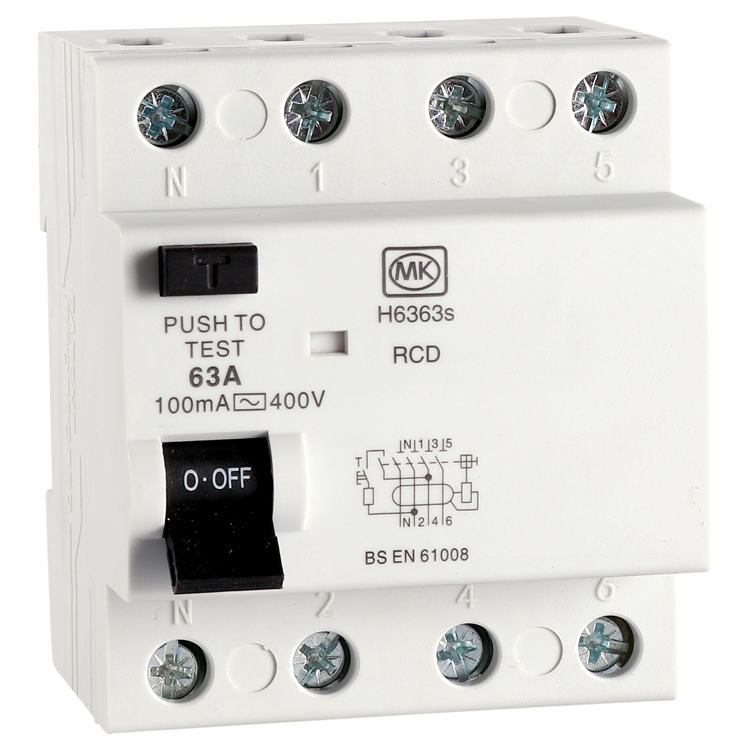Bi-directional 63A 4 POLE 100mA Type AC RCD